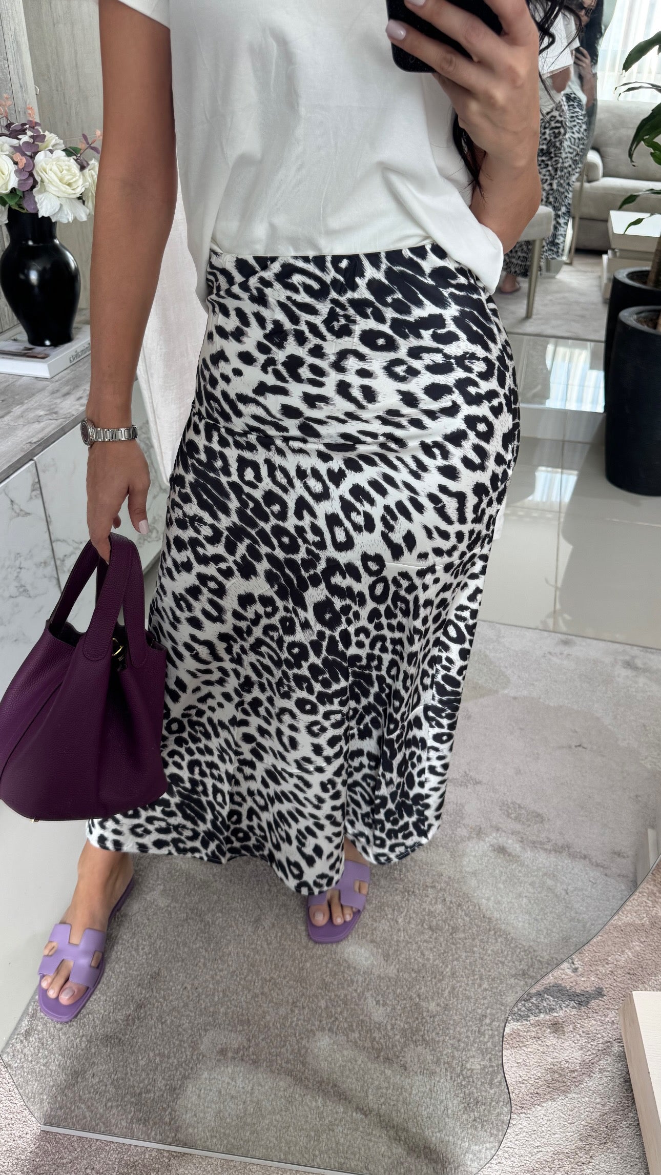 Falda Seda Animal Print