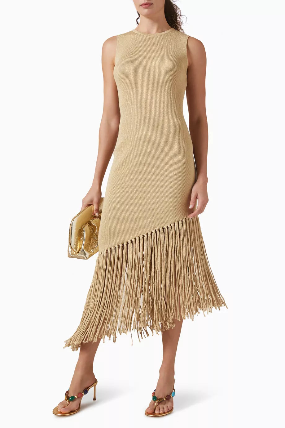 Vestido Doradal Flecos