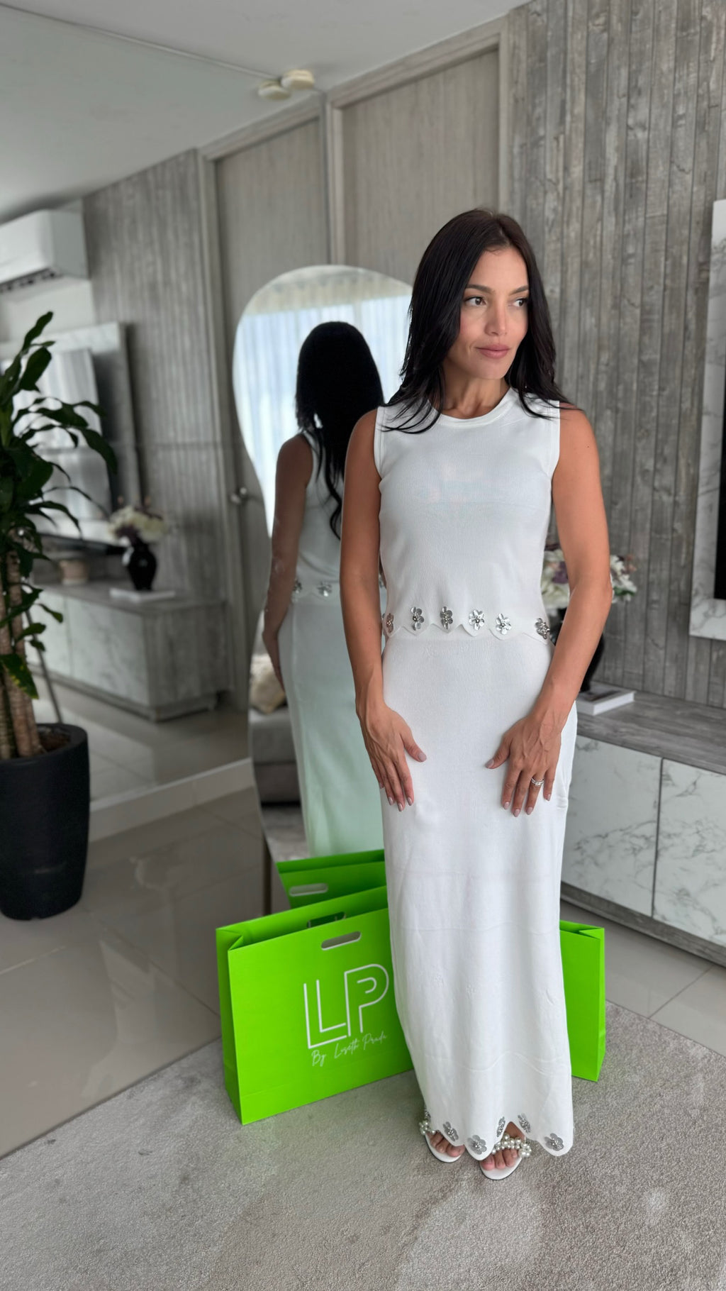 Set Hilo Flor Brillo