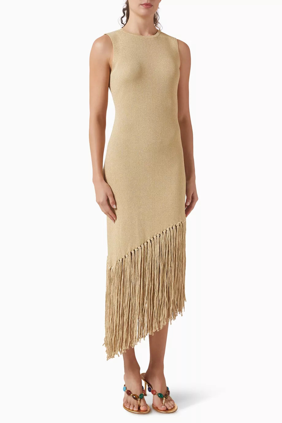 Vestido Doradal Flecos