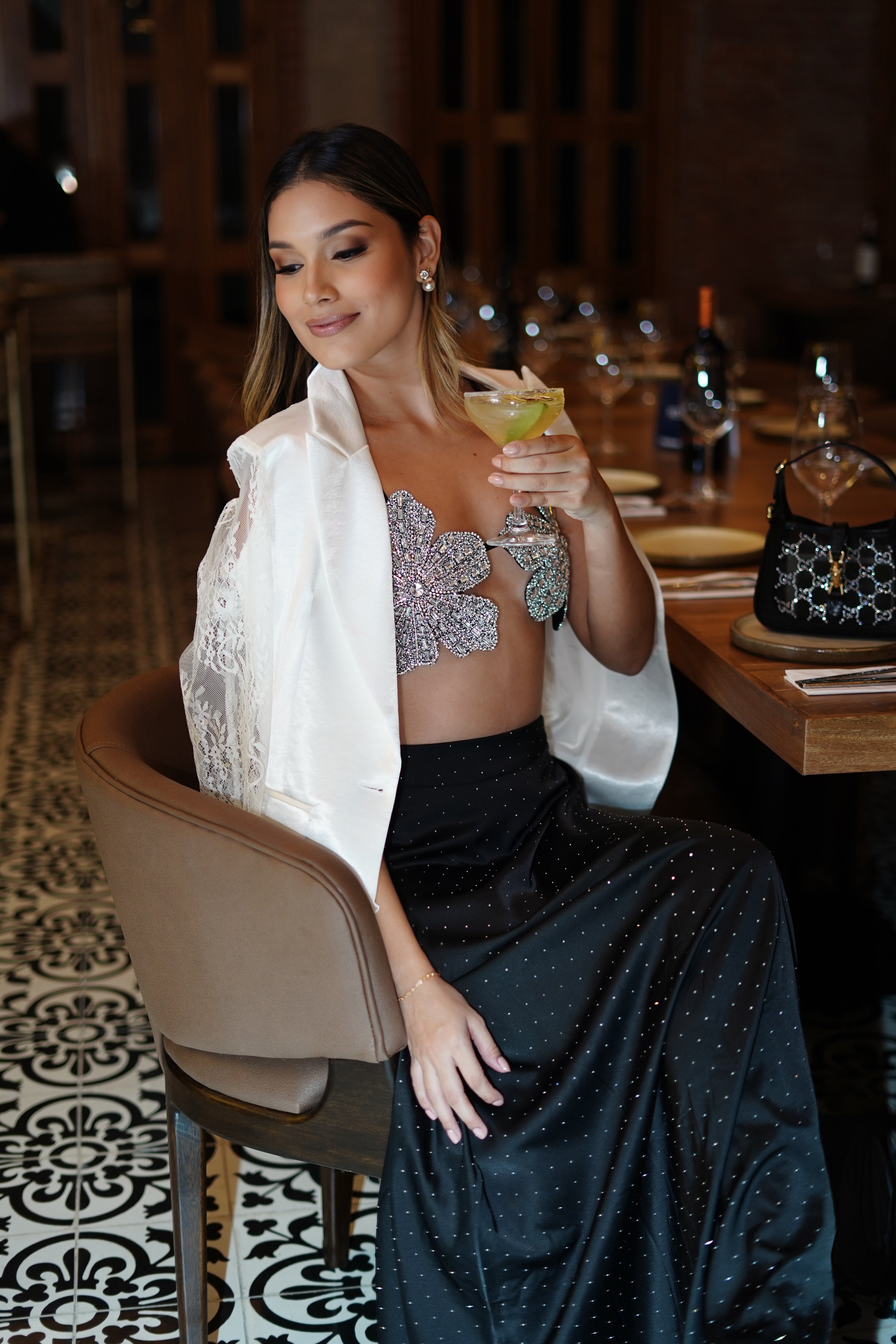 Crop Top Flor Brillante