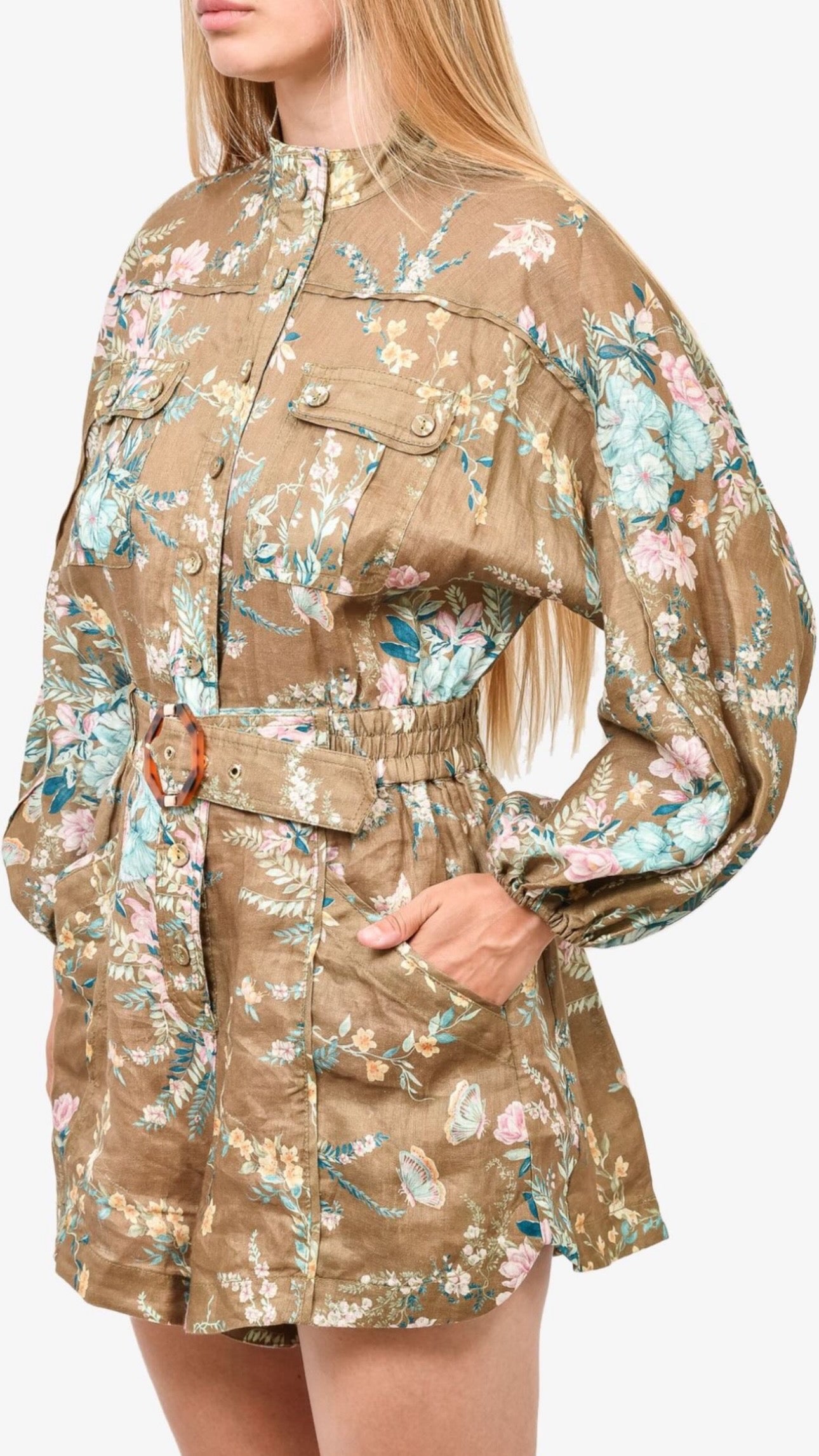 Enterizo Lino Brown Sugar